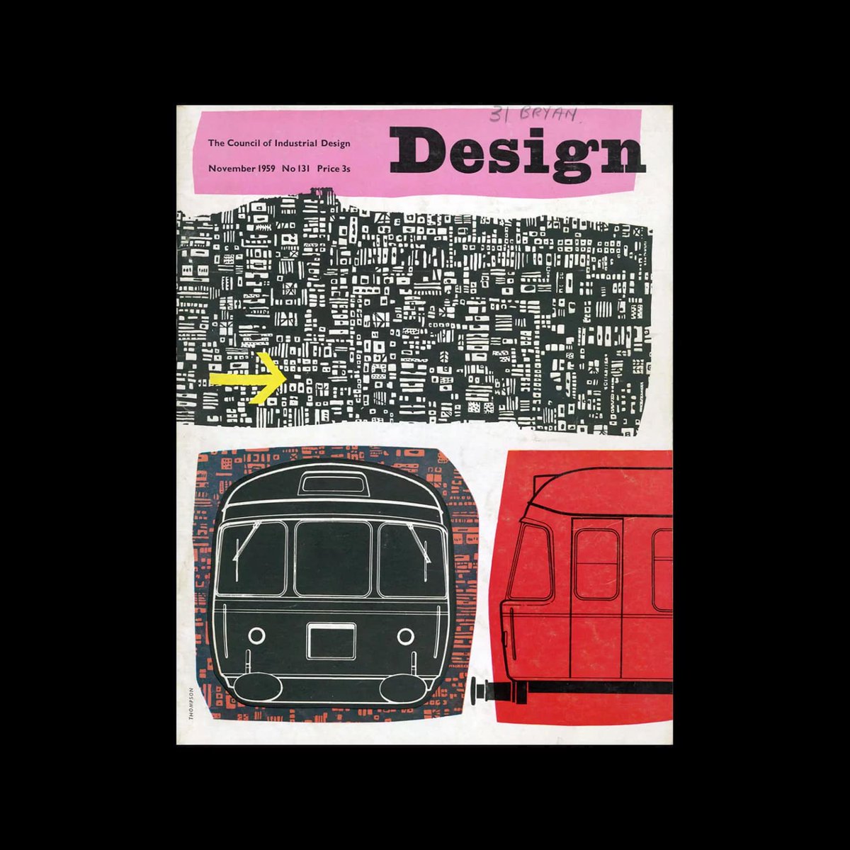 Design, Council of Industrial Design, 131, November 1959. Cover design by Thompson designreviewed.com/artefacts/desi… #design