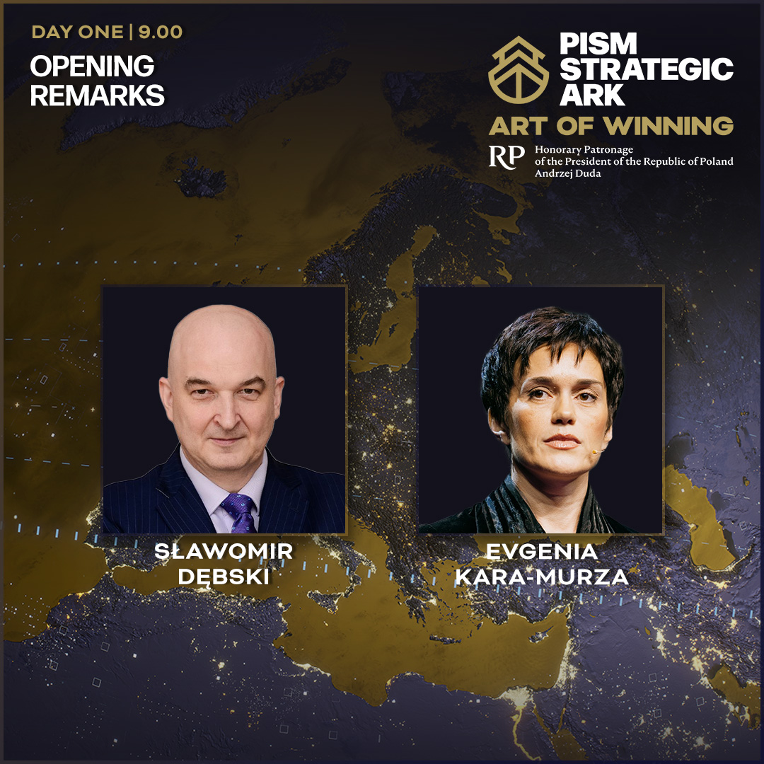 🌟 Thrilled to announce opening remarks at #Strategic_Ark by @SlawomirDebski, Director @PISM_Poland, and @ekaramurza from @4freerussia_org. ➡️ Join us for their inspiring insights to kick off this vital conference! #GlobalStrategy #Leadership