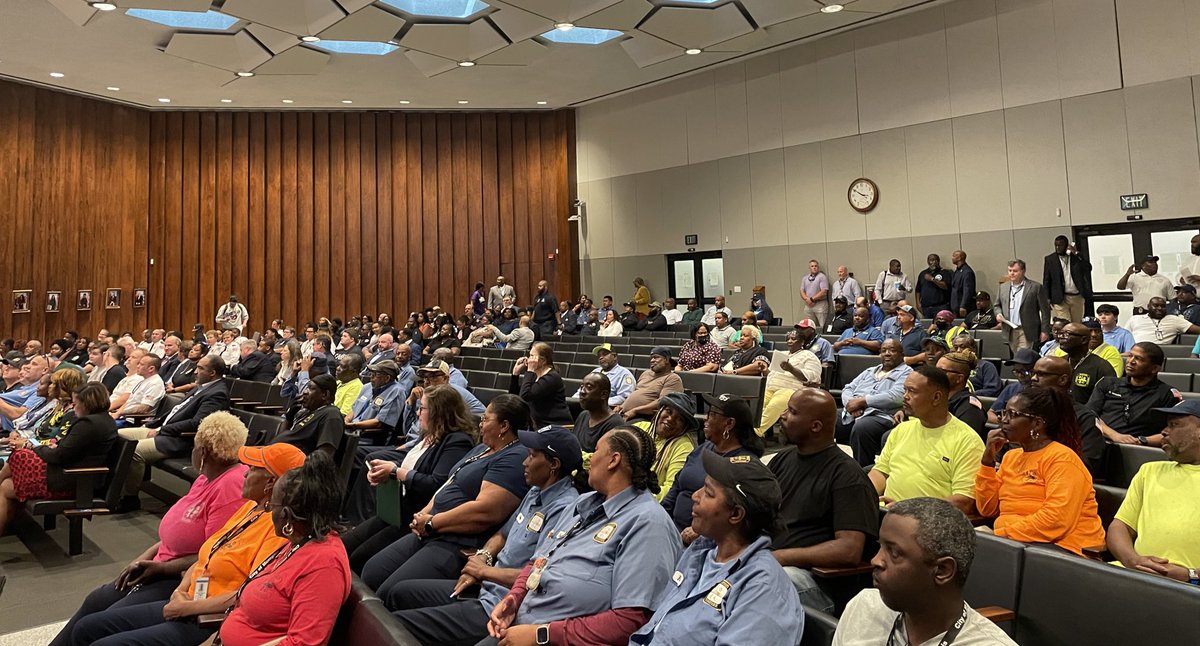 Every city bargaining unit is here in the historic Memphis City Council chambers. The council is set to vote on impasse resolutions — siding with management or labor on raises — this afternoon so the unions have packed the hall, an semiannual ritual.