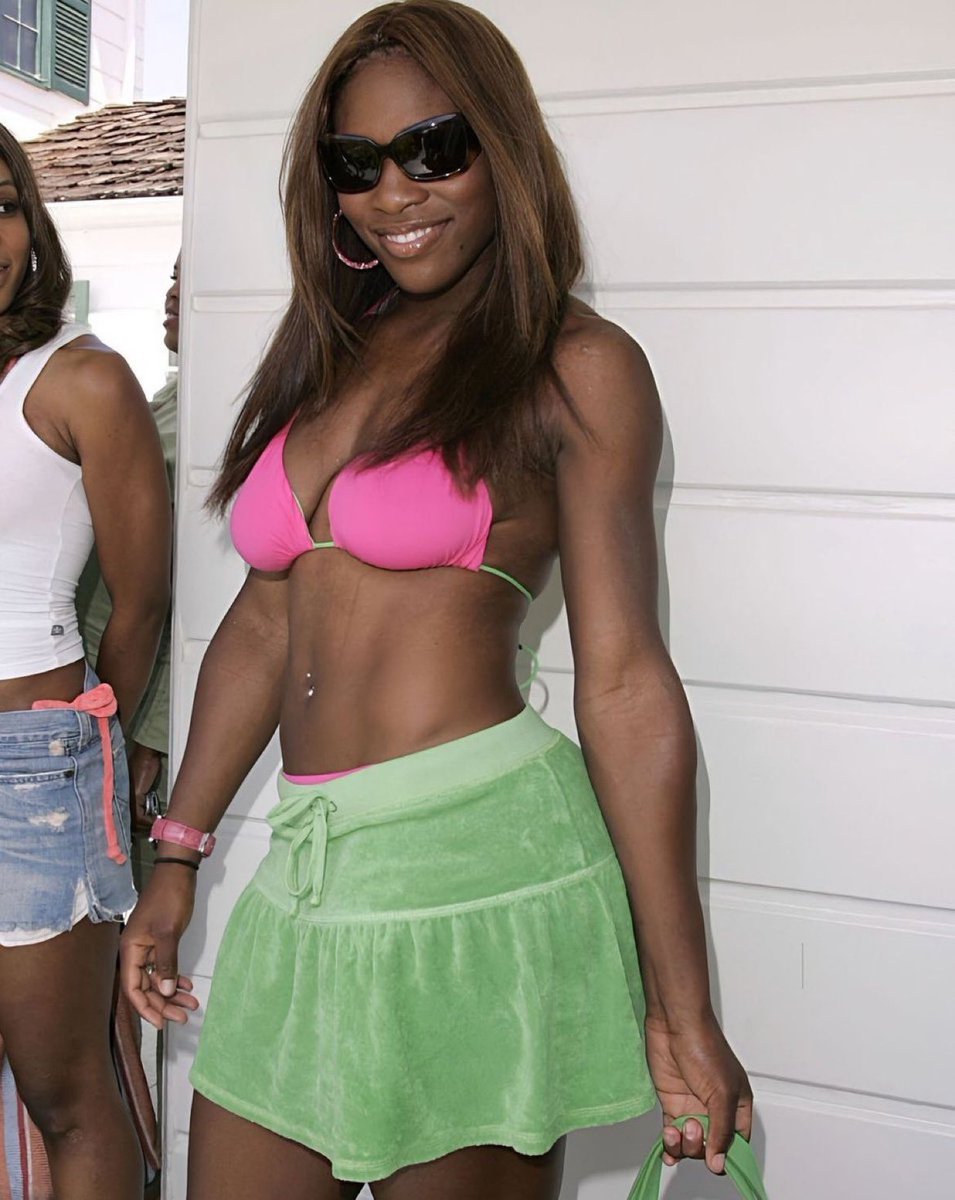 Serena Williams at the juicy couture swim launch party (2004) <3