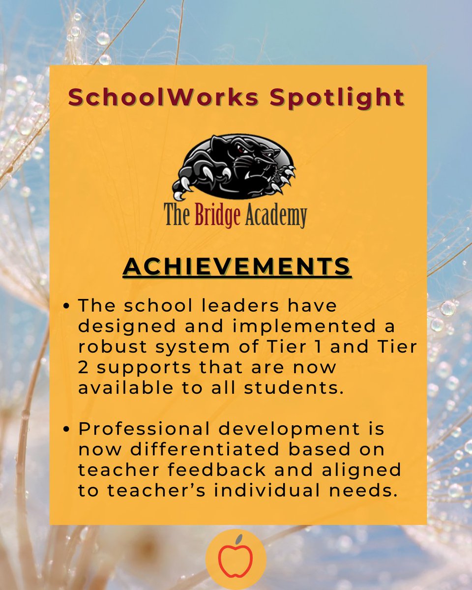 SchoolWorksLLC's tweet photo. #SchoolWorksSpotlight🍎 Join us in applauding the leadership team at @BridgeAcademyCT in Bridgeport, Connecticut. With dedication to continuous improvement, their team has built a solid foundation for their school’s success. ⭐@mrelliottbridge https://t.co/5xdFujd13u