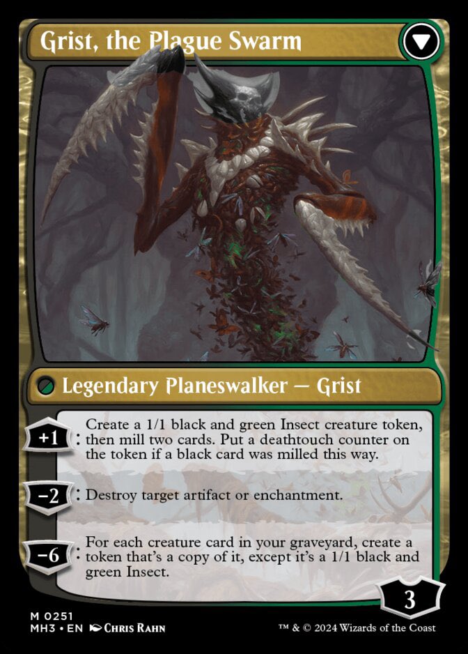 I truly love the concept of Grist. I really want to see more nonhumanoid Planeswalkers. She reminds me a lot of Dex-Starr from the Red Lanterns. 

I wonder what caused her to spark…🤔