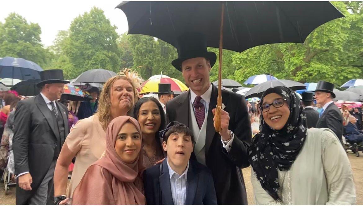 Had a great time meeting Prince William at the Buckingham Palace Garden Party, what a lovely man he is to spend time chatting to us about our work at Bury People First. #gardenparty2024 #KAVS