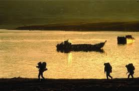 May 21st 1982: As the sun goes down the British are ashore at San Carlos. They have survived the first day of the battle, but with 24 men killed & many wounded. In Stanley, Gen. Menendez announces only 200 British ashore, surrounded & ready to surrender: it is already over 5,000.