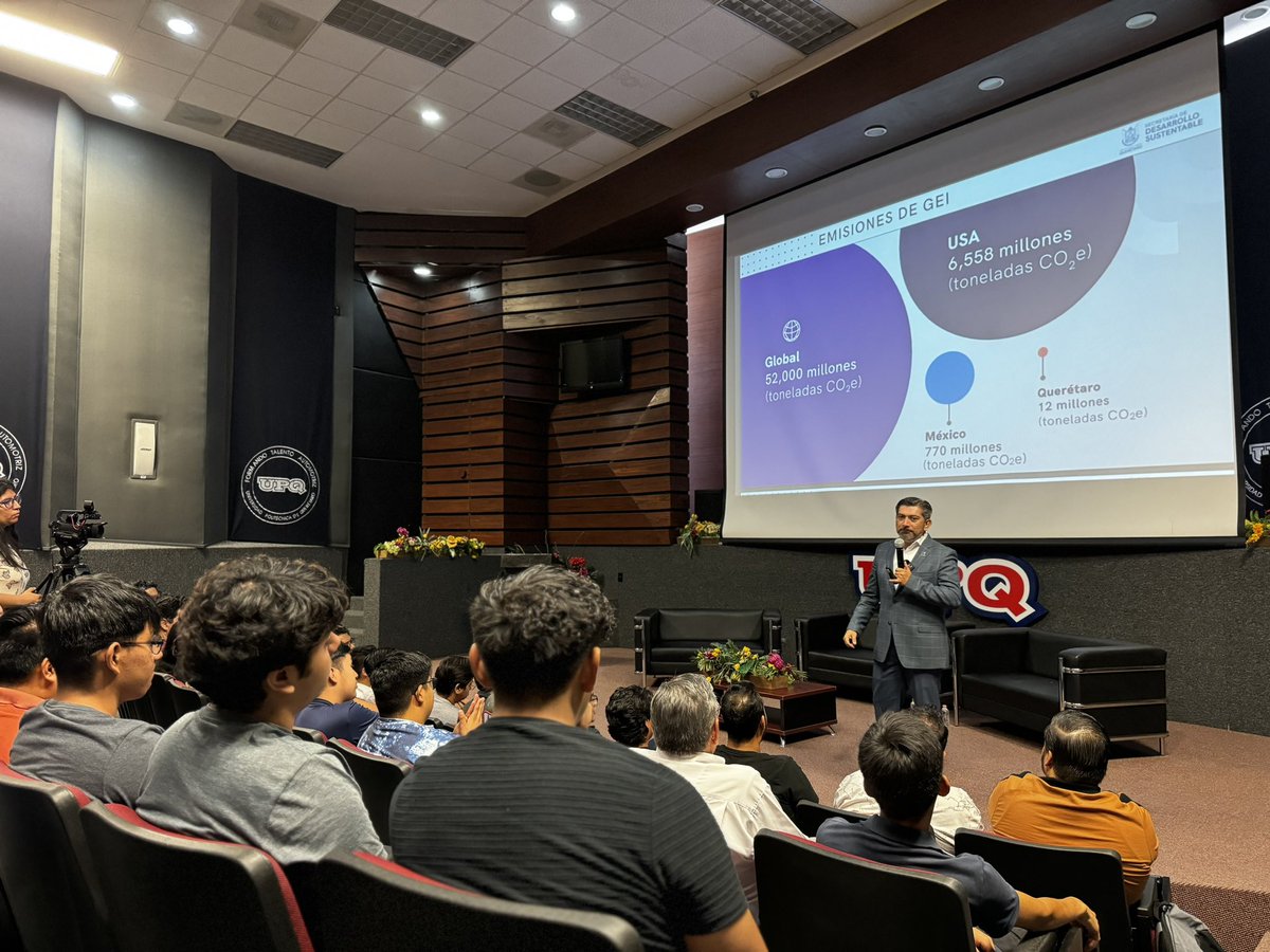 Fui invitado por la Universidad Politécnica de Querétaro a dar una plática a los estudiantes sobre la realidad climática global y los mecanismos de descarbonización.