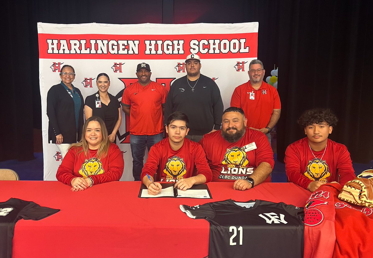 Big Congratulations to Harlingen School of Health Professions student-athlete, Orlando Garza, who just signed his letter of intent for the CCBC Dundalk Baseball team! We wish you all the best for next year!