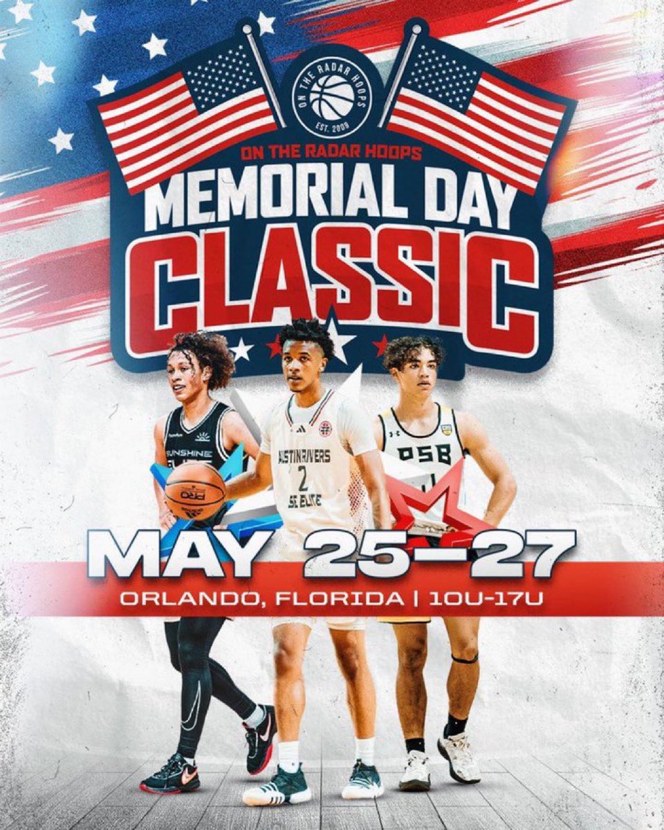 OntheRadarHoops's tweet image. 🚨Memorial Day Classic Schedule 🚨 

🗓️: May 25-27
🏢: Orlando, Florida 

✅ Elite Competition 
✅ National Media
✅ Multiple Scouting Service
✅ Tons of post event articles
✅ Live Streamed Games

⬇️:  Schedule

ontheradarhoops.com/florida-memori…