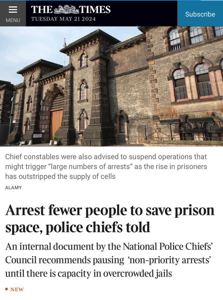 The United Kingdom is already turning into a lawless land before our very eyes. Despite this, we are telling police officers to lock up fewer criminals because our prisons are at capacity. This will mean more criminals that do not have any consequences to fear. We deserve better.