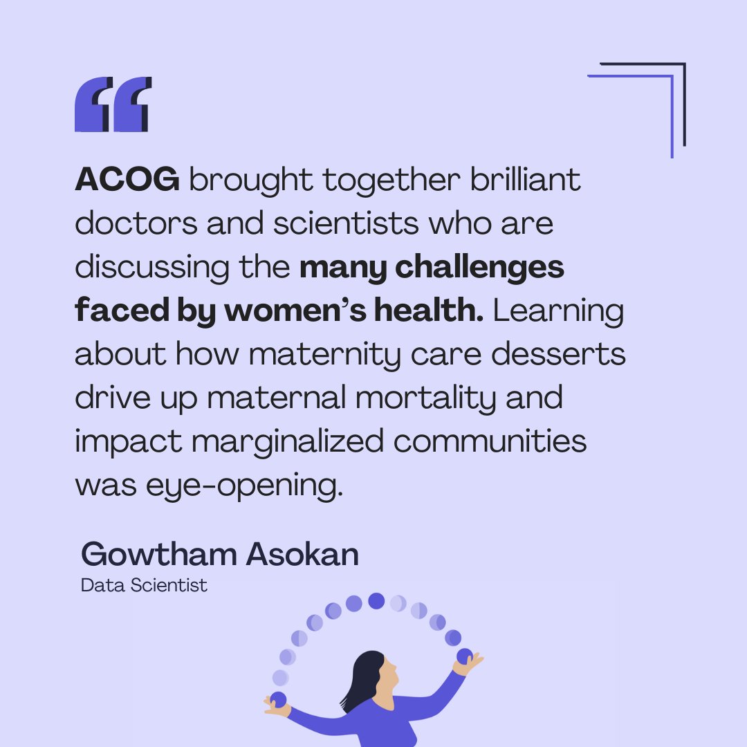 The @applewomens #Health Study team had a blast at #ACOG2024. Our data scientist, Gotham Asokan, reflected on his time at @acog.
