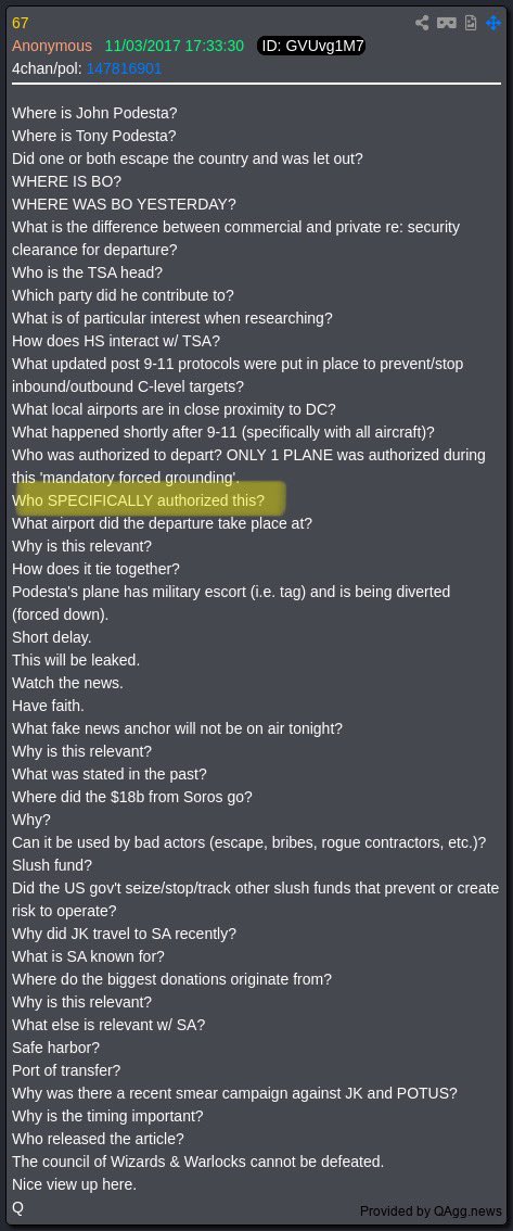 What updated post 9-11 protocols were put in place to prevent/stop inbound/outbound C-level targets? What local airports are in close proximity to DC? What happened shortly after 9-11 (specifically with all aircraft)? Who was authorized to depart? ONLY 1 PLANE was authorized