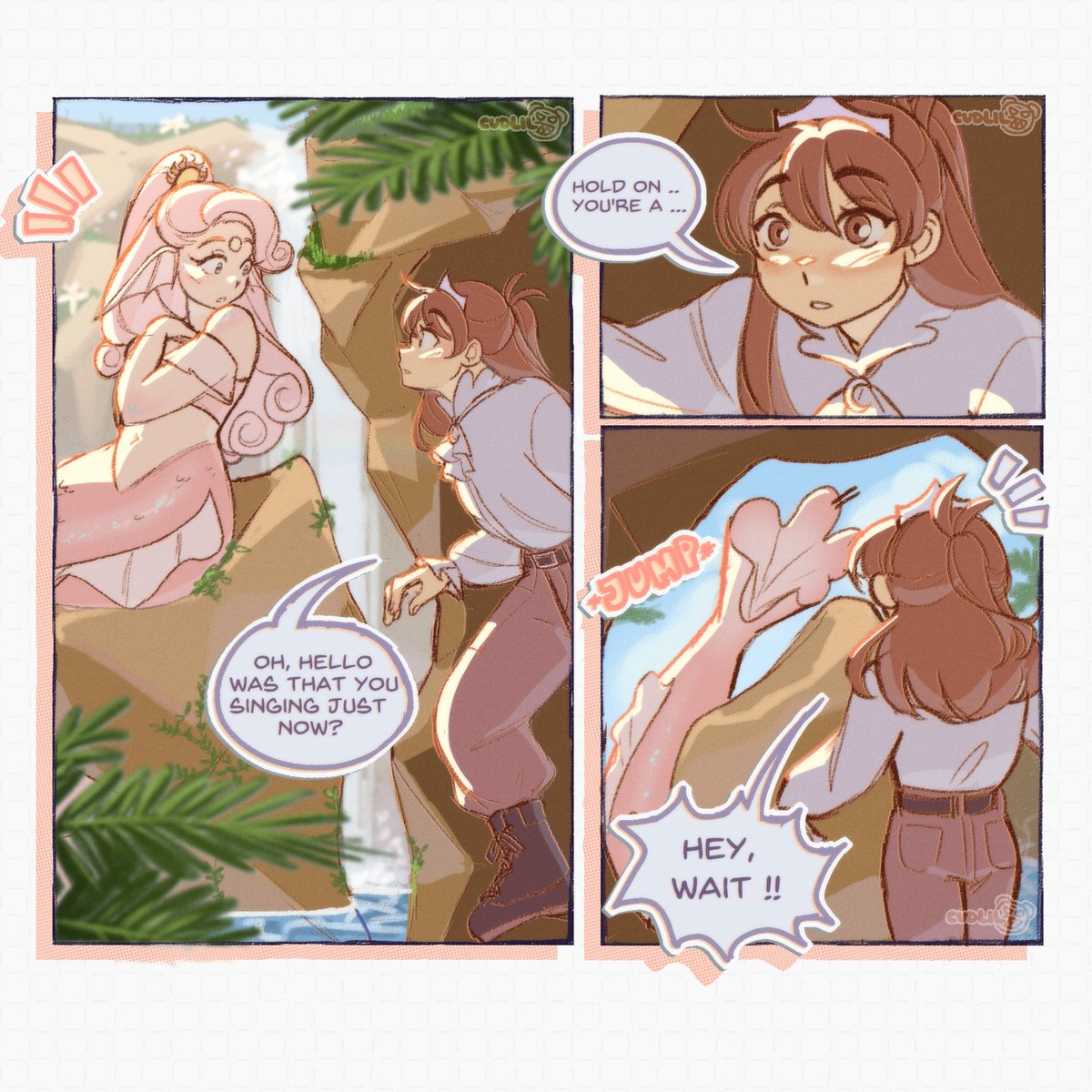 first encounter ☀🌙 wlw mermay oc comic 1/6