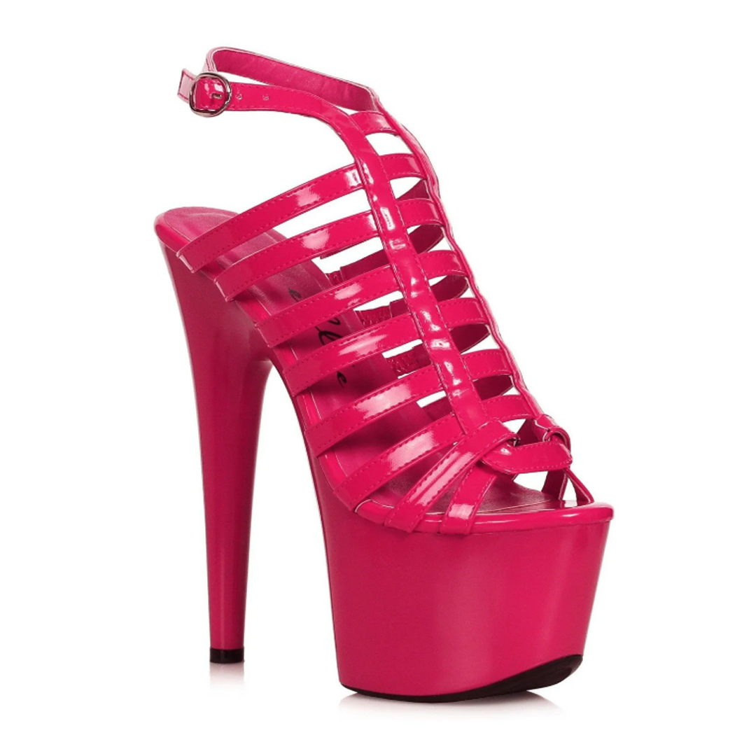 Step into the spotlight with our strappy fuchsia platform sandals. Unleash your bold and sexy side! #SexyShoesUSA #Platforms #sexyplatforms #sexyheels #highheels #sandals #sexysandals #ellieshoes #polefitness #poledancing #exoticheels #poledancing 
🔗ow.ly/Acpo50RPqRE