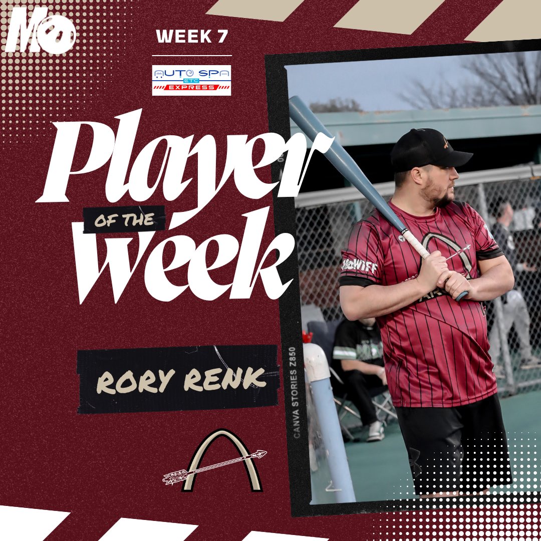 MO_Wiff's tweet image. 🚨POTW🚨
Your Week 6 Player of the Week presented by @autospaetc 
@RocketRenk 

With one of the most impressive games at the plate this season against one of the leagues top arms, Rory tallied 3 hits including a no doubter home run. He also drove in all 4 of his team’s Runs.