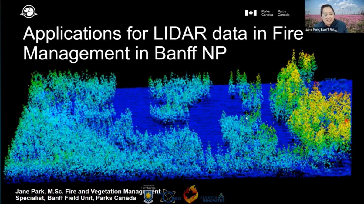 Recently I presented an overview of #LIDAR applications for #wildfire and #ecological #conservation in <a href="/BanffNP/">Banff National Park, Parks Canada</a> to @artemis_lab students at <a href="/uLethbridge/">ULethbridge</a> Dr Chris Watson also showed applications in <a href="/JasperNP/">Jasper National Park, Parks Canada</a> 🔥 Watch the webinar recorded by <a href="/CanadaWildfire/">Canada Wildfire</a> at the link ⬇️