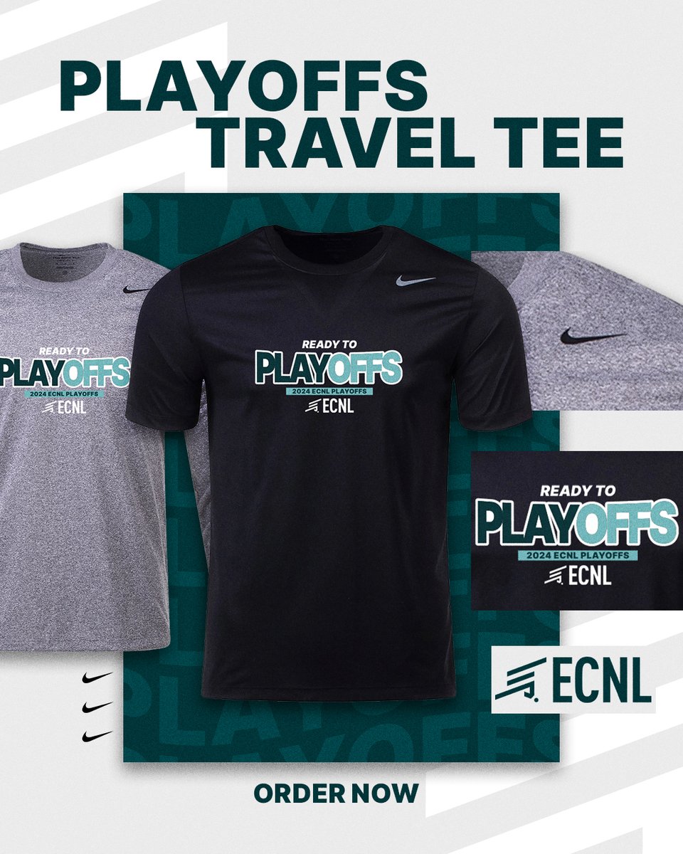 🚨Limited edition ECNL Playoffs Travel Tee now available🚨 Order the shirt by May 24th to receive it in time for ECNL Regional League Playoffs. All other orders received before June 3rd will arrive in time for ECNL Playoffs in Seattle and San Diego. 🔗ecnl.info/Travel-Tee24
