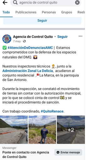 urbalamarca's tweet photo. @amcquito @zona_ladelicia @pabelml @MunicipioQuito @teleamazonasec @EcuavisaInforma @GamaNoticiasEc @tctelevision 
Estamos 16 días esperando informe sobre el relleno de quebrada, movimiento de tierras, destrucción de flora y fauna sin permisos ambientales, ni municipales. https://t.co/N7Ai24bOyV