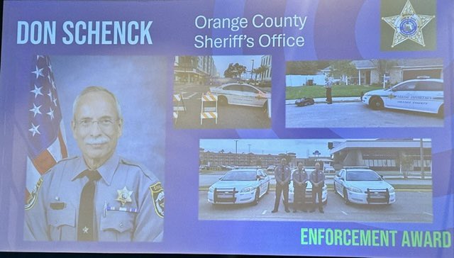 We are proud to partner with FDOT Central Florida on Target Zero, an effort aimed at “getting to zero' fatalities and serious injuries from traffic crashes. 🩵 Special congratulations to OCSO Parking Enforcement Supervisor Don Schenck, who was honored for his many years of