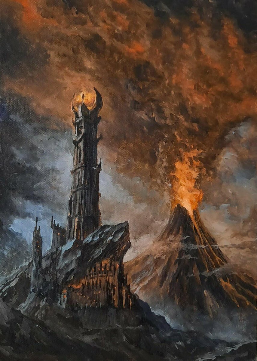 ⚔️One does not simply walk into Mordor. Its Black Gates are guarded by more than Orcs. There is evil there that does not sleep; the Great Eye is ever watchful. It is a barren wasteland, riddled with fire, ash & dust, the very air is poisonous🎨Dmitry Yakhouski⚔️#Tolkien #LOTR