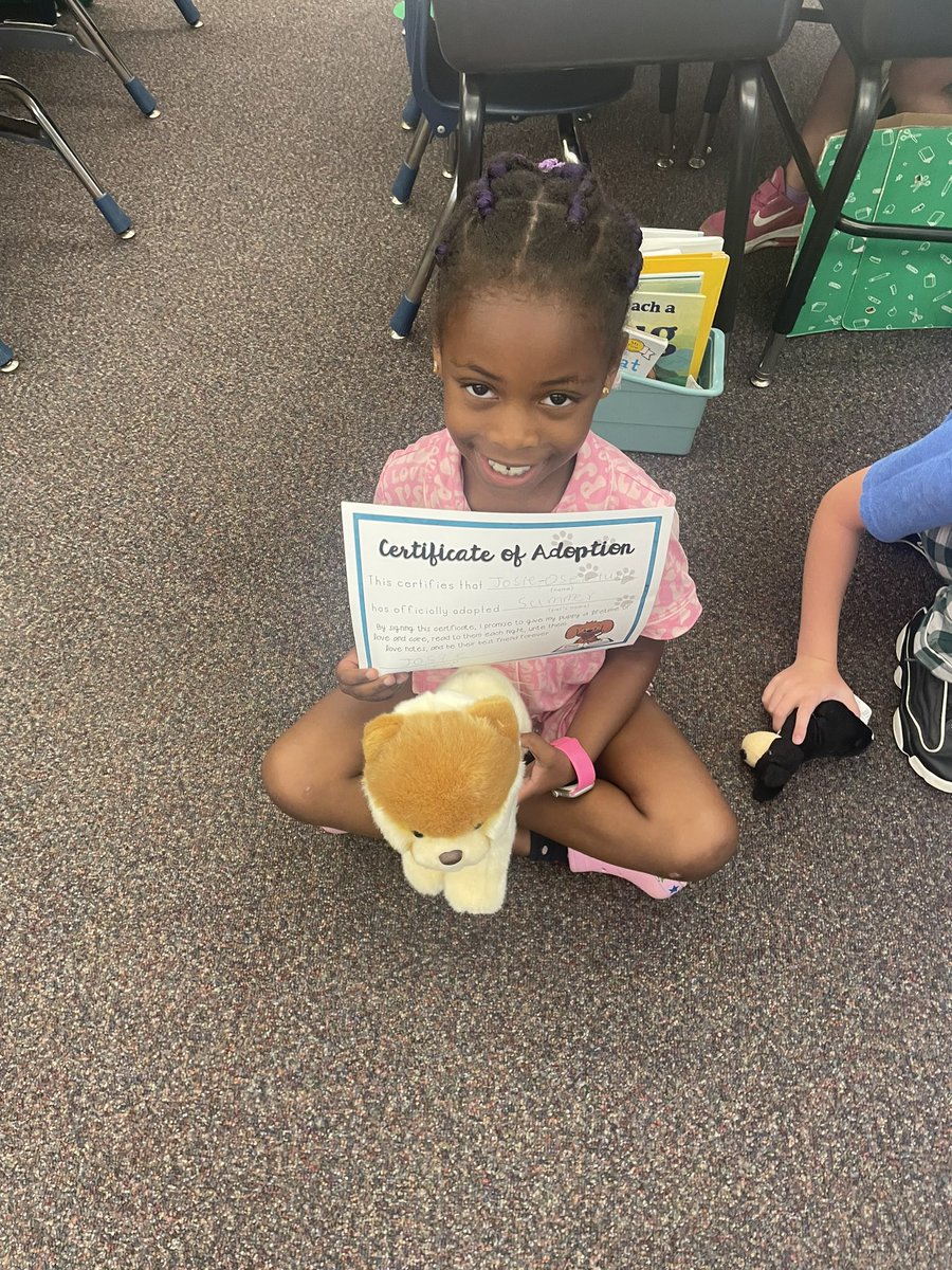 CTE_Rice's tweet photo. Puppy adoption was a hit! Students read 300 minutes this month and chose a forever friend to continue reading to! Great job room 10! https://t.co/5RQY2yDbcW