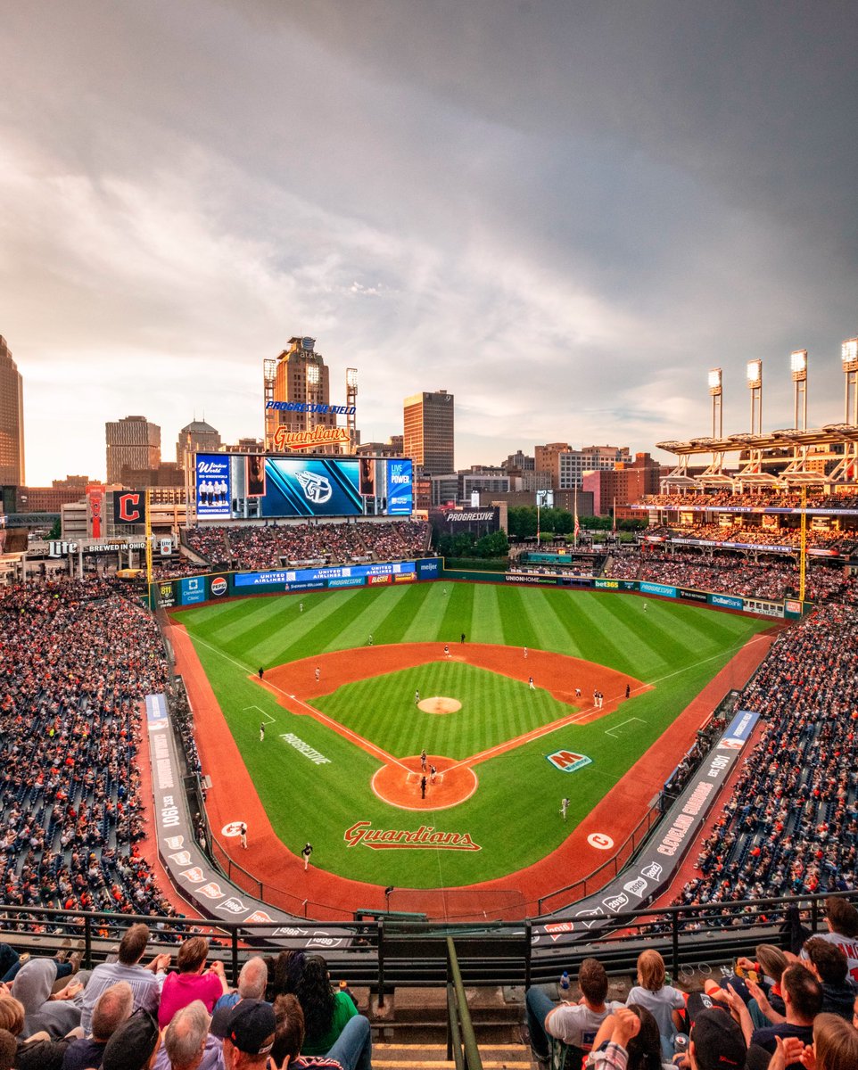 Golden Hour at Progressive Field in Cleveland, OH