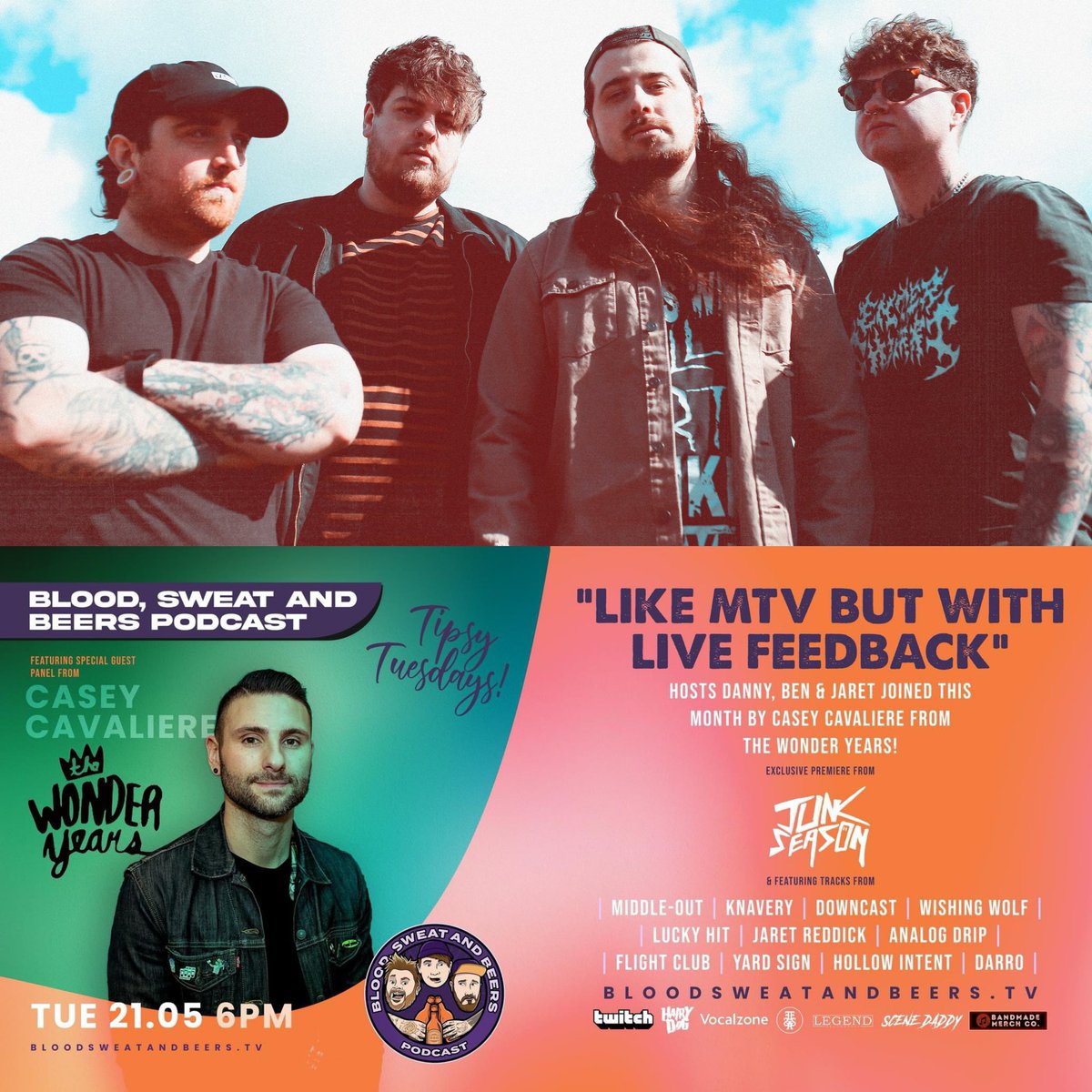 wishingwolfuk's tweet photo. Big thanks to #BSBTV for having us again! 🖤 @jaret2113 @thewonderyears // #emo #metal #alt #posthardcore #wishingwolf #rock https://t.co/vpP0oEg7gB
