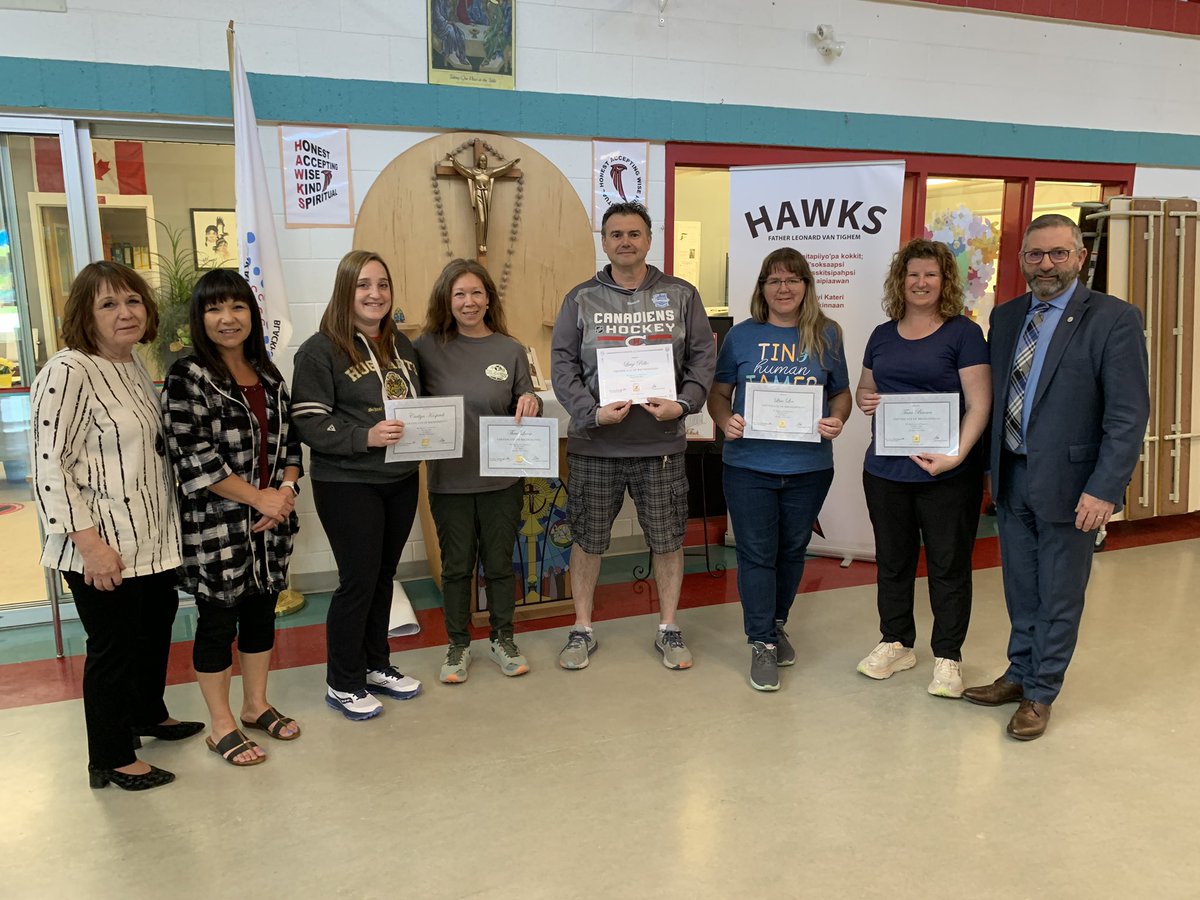 It was a special afternoon at @flvthawks as we handed out our Long Service Awards to staff for 5, 20 and 25 years of service. Congratulations to all the recipients and thank you for your years of dedication to the @HolySpiritRCSD! #hs4