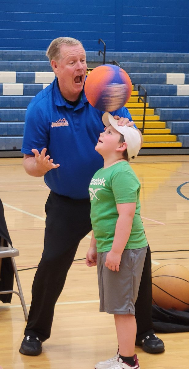 Ms_Corner's tweet photo. Jim Basketball Jones K-2 assembly. We had a growth mindset and persevere to learn some basketball tricks. https://t.co/UjDVOaxB4k
