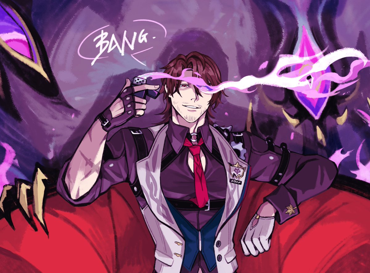 soursoppi's tweet photo. [HSR: Gallagher]

...was just listening to P3R's ost and had the thought that Dormy is kinda like Gallagher's persona and so popped this out. https://t.co/m1FOVMBZ3G