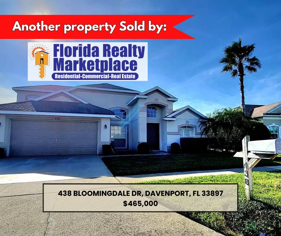 Another Home Sold by Florida Realty Marketplace!
Call 863-877-1915 for us to help you with buying or selling your home!

#soldhome #Floridarealtymarketplace #davenportfl