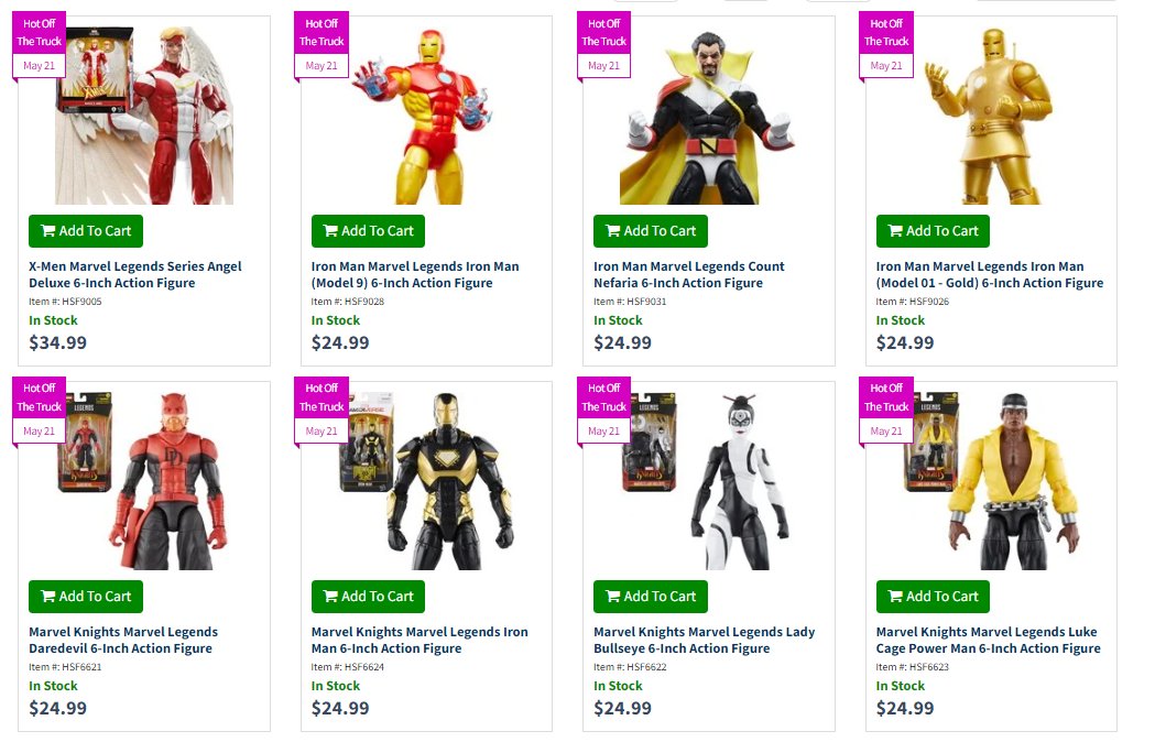 Handful of new Marvel Legends IN STOCK at EE. 10% off and free shipping at $79 via my link. entertainmentearth.com/s/marvel-legen…