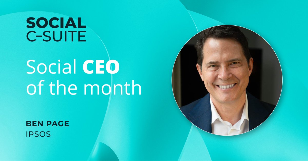 We’re delighted to introduce our #SocialCEO of the Month for May - Ben Page (@benatipsos), the CEO of @Ipsos. 

Ben is a great example of a CEO who is doing an amazing job on social media and we couldn’t be happier to feature him.

Check him out on LinkedIn too!

#SocialCSuite