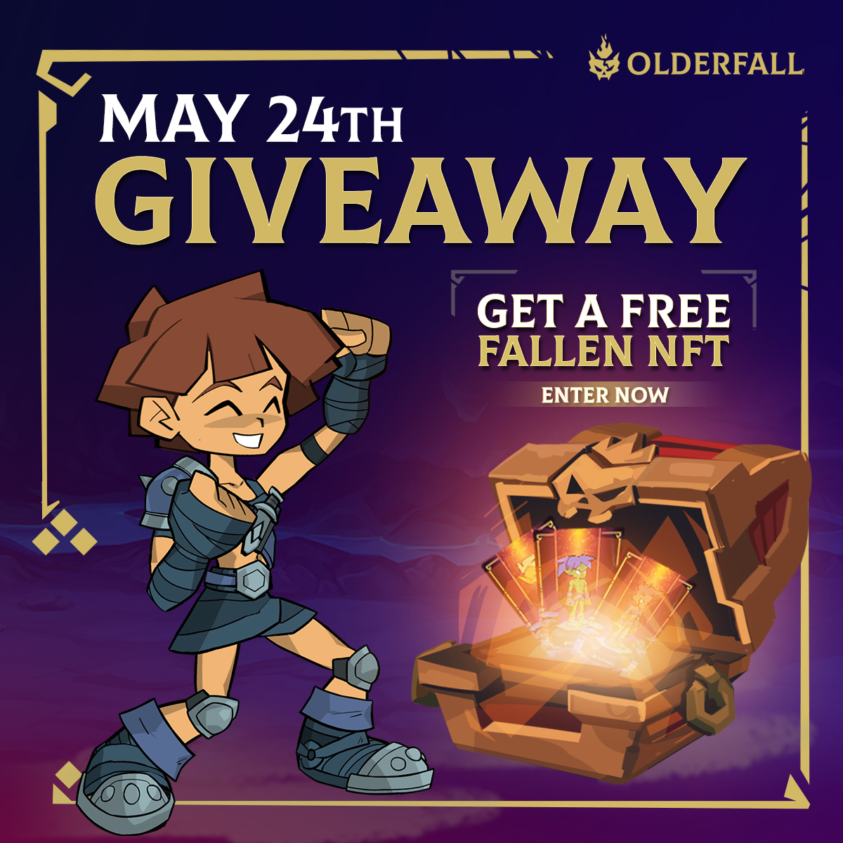 Olderfall's tweet photo. Without gladiators, the Coliseum is but an empty shell. Masters held power, but it was hollow without the blood spilled in the arena.⚔️

WIN a unique FALLEN NFT!🎁

Enter our #giveaway now – winners announced May 24!

🔗 https://t.co/OLTo6As5Ax

#airdrop #nftgame @skaliens_ #nft https://t.co/5A2NzIN5br