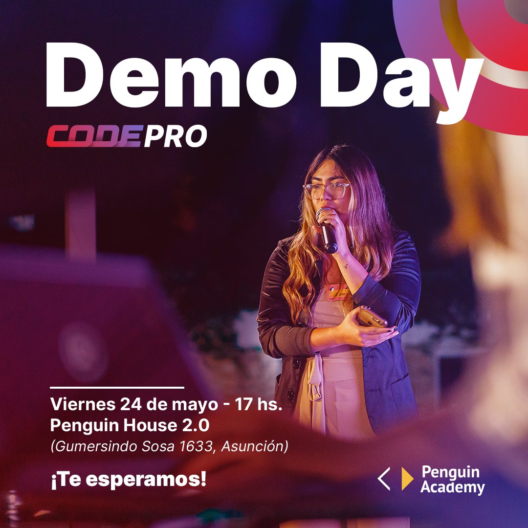 PenguinsTribe's tweet image. Genteeeeeee ¡YA LLEGA EL DEMO DAY!

Vení a ver cómo los chicos de #CodePRO transforman sus ideas en proyectos MUY geniales.

🎉🐧 Este viernes, a partir de las 17 horas, te invitamos al  #DemoDay en la Penguin House 2.0.

¡No te pierdas esta fiesta de creatividad e innovación!