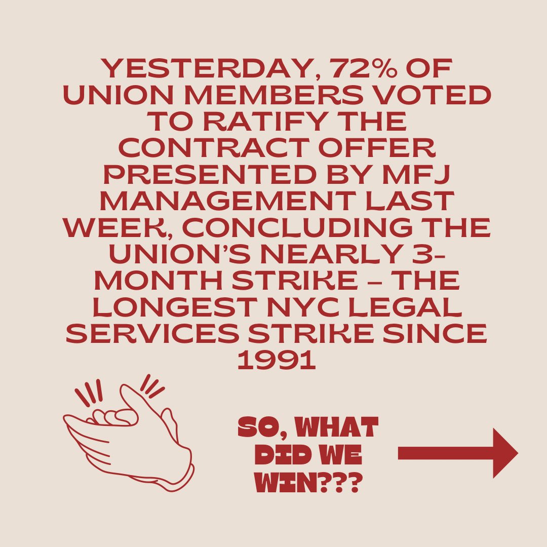 🚨🚨BREAKING NEWS: WE WON!!🚨🚨 Yesterday, May 20, 2024, 72% of participating shop members voted to ratify management’s most recent contract offer and end the strike! 🧵More info about some of our victories in the thread below