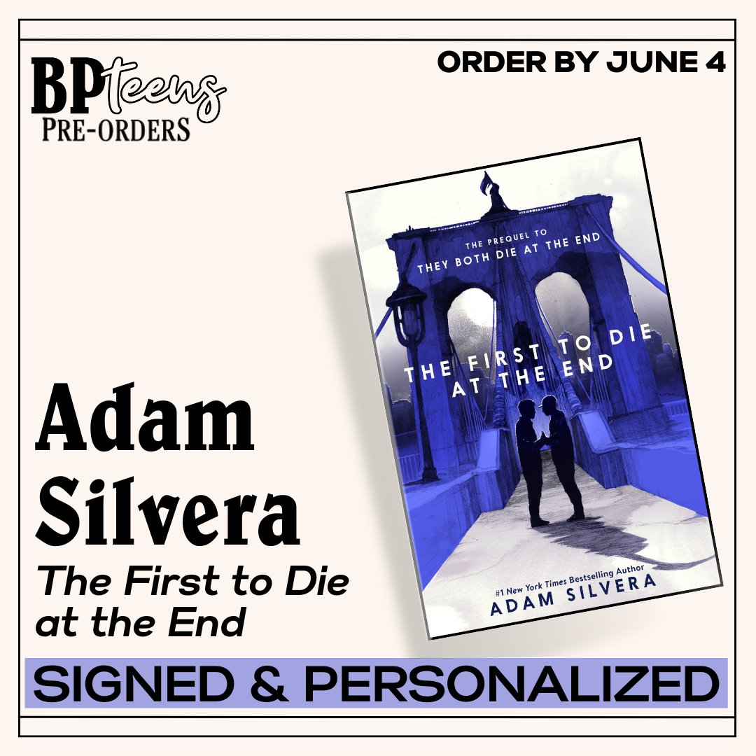 In this prequel to They Both Die at the End, two new strangers spend a life-changing day together after Death-Cast first makes their fateful calls. Pre-Order the paperback edition of THE FIRST TO DIE AT THE END for a personalized copy! bookpeople.com/pre-order/camp… @AdamSilvera
