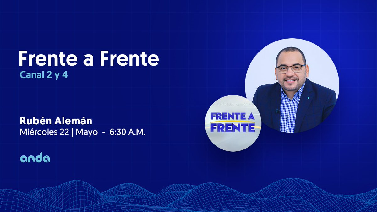 Mañana, nuestro titular, @RuAleman, participará en el espacio de entrevista @Frentea_Frente, donde conversará sobre los esfuerzos enmarcados en nuestros 5 ejes de trabajo en beneficio de la población salvadoreña. 🇸🇻 🕗 6:30 a.m. 📺 @Canal2TCS y @Canal4TCS