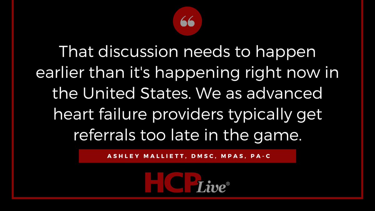 Ashley Malliett, DMSc, MPAS, PA-C of @michiganstateu, discusses the need to facilitate better #HeartFailure referrals amid rising cases in the US. Watch her #AAPA24 interview here: hcplive.com/view/patient-i…