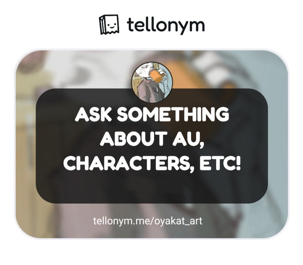 Wow, I ran out of questions for Tellonym! If anyone would like to leave a question about #YourHermitAU, feel free to join in and I'll answer it 👉👉
 tellonym.me/oyakat_art