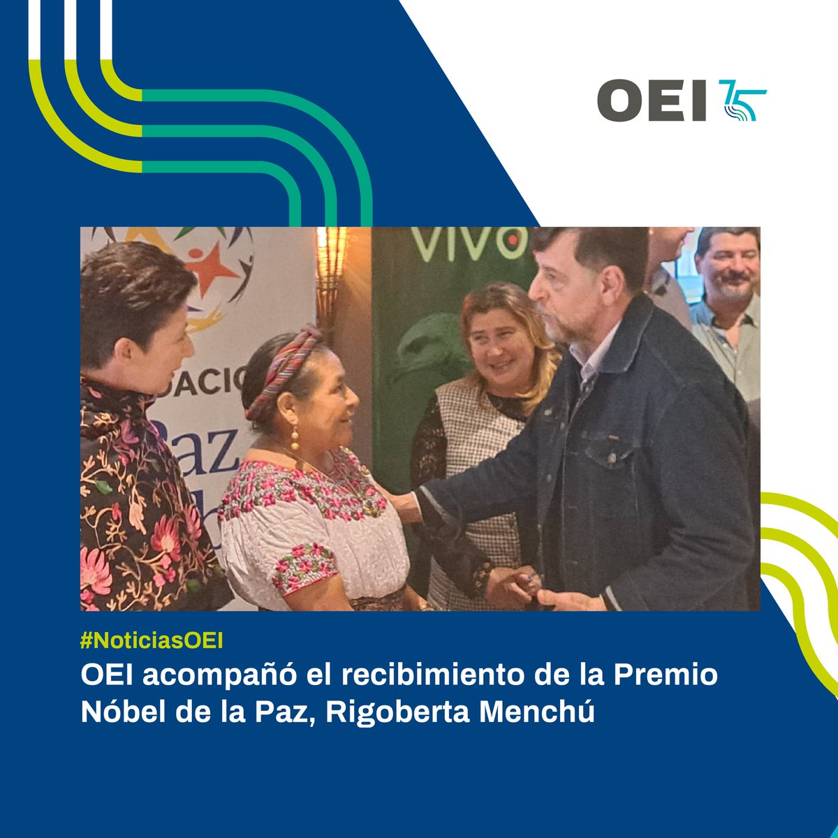 OEIParaguay's tweet photo. 📸✨ ¡Un honor recibir a una #NobelDeLaPaz en #Paraguay!
Nuestro director, @daRosaGR, acompañó el recibimiento a la destacada Dra. @RigobertMenchu en su visita a 🇵🇾 en el marco de la XIX Reunión de Autoridades sobre #PueblosIndígenas del @mercosur #RAPIM https://t.co/WDBcjuGBnL
