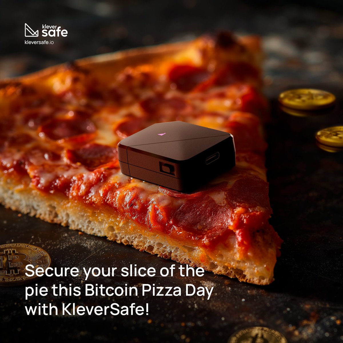 Secure your slice this Bitcoin #PizzaDay with #KleverSafe! 🍕

Protect your #digitalassets, because who knows? The next pizza you buy might just be a part of history 😏

#BitcoinPizzaDay #HardwareWallet #BTC #Bitcoin