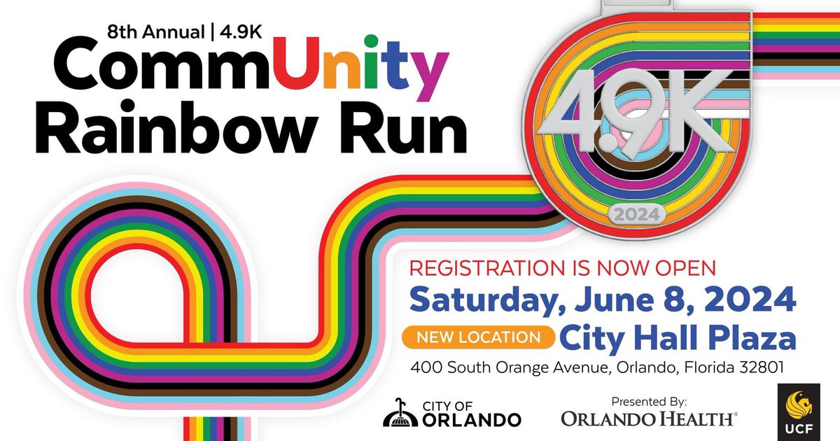 Make sure to register for the 8th Annual CommUNITY Rainbow Run!  **Make note of the new location** All GOALCFL members had a first responder discount code emailed to them. If you didn't receive it, reach out to one of your Board of Directors!  We look forward to seeing you there.