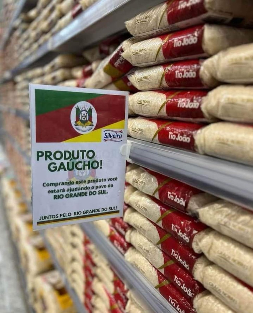 Compre arroz do Rio Grande do Sul
- Prato fino
- Camil
- Blue Ville
- Urbano
- Tio João
- arroz Eira
- Rei Arthur ...

Não compre arroz chinês.