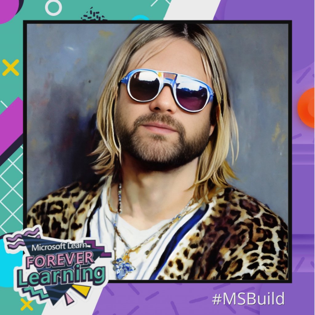 cgill's tweet image. If you haven&apos;t found the party/candy zone at #MSBuild go find room 330 and have fun with some photo kiosks, candy and other goodies!

Who knew I could look like Kurt Cobain?!? 🎸

#MSLearn #MicrosoftLearn