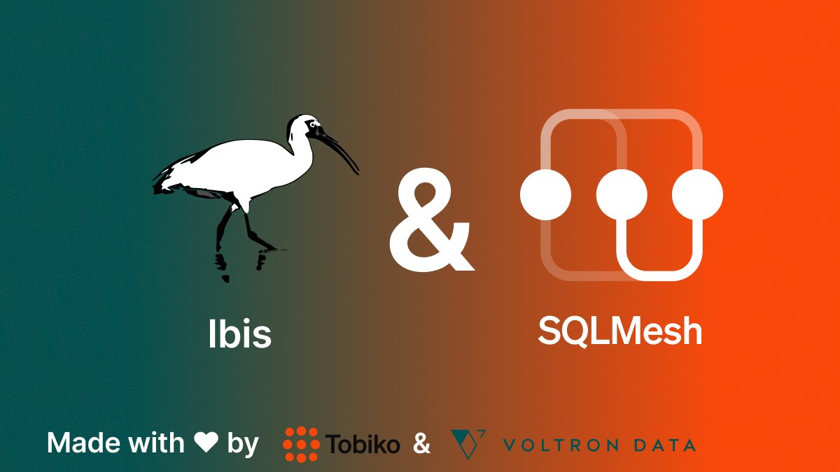 Announcing our latest #blog! We #partnered with the wonderful team at @VoltronData to create a guide on how to use the fantastic #opensource projects @IbisData and @SQLMesh together! Streamline your #data #analysis 😍 tobikodata.com/ibis-sqlmesh-u…