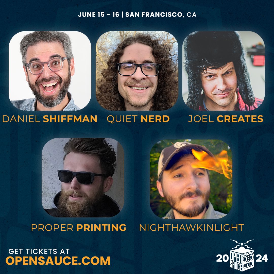 counting down the days to #OpenSauce2024 by announcing MORE creators… who’s hyped?