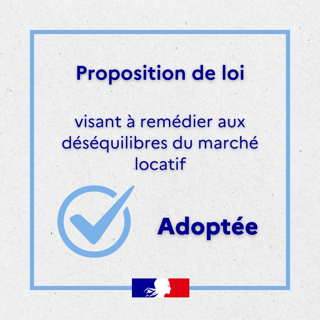 ✅La proposition de loi visant à remédier aux déséquilibres du marché locatif est adoptée à l’unanimité par le Sénat.