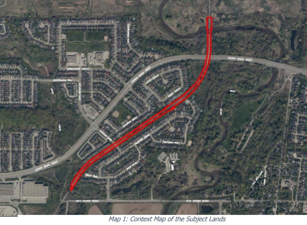 MissCyclingNow's tweet photo. RAILWAY TO TRAILWAY? *TONIGHT* Tues May 21 at PDC - Item 6.3: OPA, ZBA to permit a Public (Multi-Use) Trail on the former ~Orangeville-Brampton Railway Corridor~ 🛤 on lands north of Old Derry Road, east of Mavis Road. Reports 📄 🔗: https://t.co/zfoomurpjS | #bikeMississauga 🚲 https://t.co/XCpUxXV3Q6