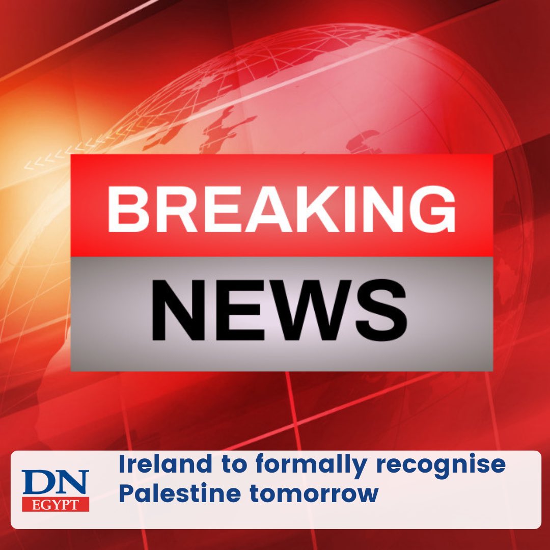 #Ireland to formally recognise #Palestine tomorrow