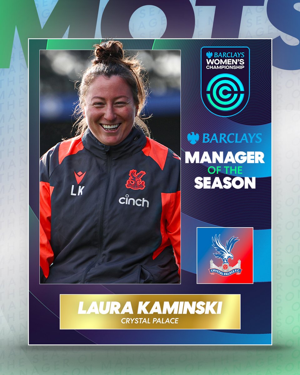 Introducing your 2023-24 @BarclaysFooty Manager of the Season! 🙌 Laura Kaminski 🙌