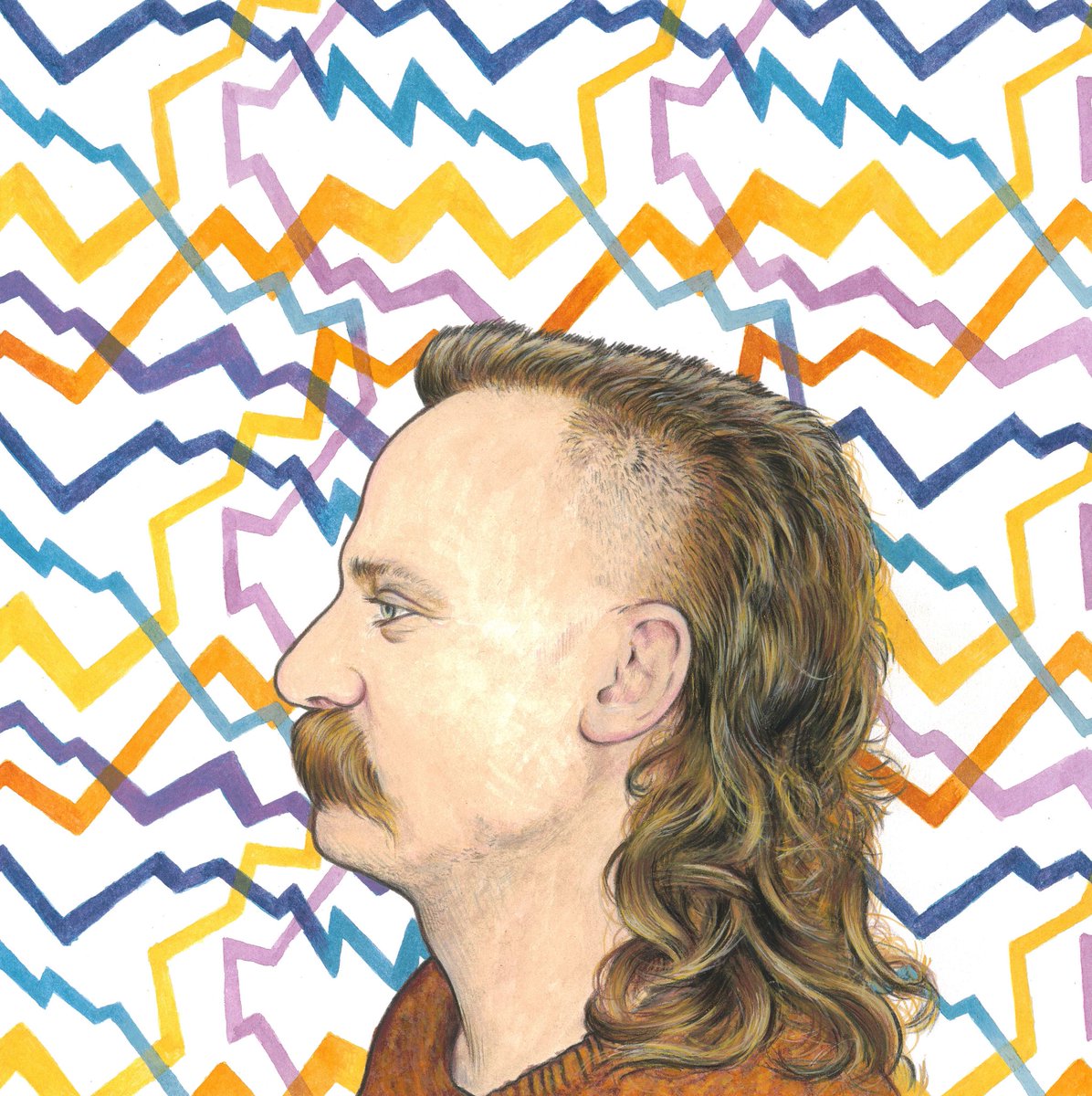 Portrait of Al - watercolour and colour pencil.